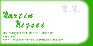 martin mizsei business card